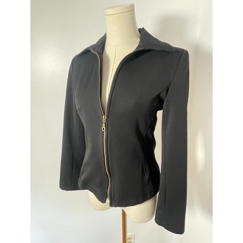 Vintage 90s Y2K Little Black trendy jacket SMALL - Picture 4 of 6